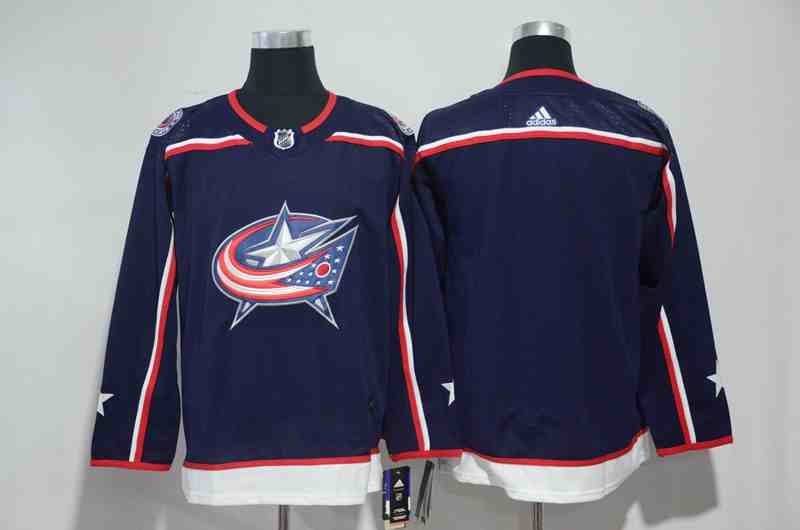 Blue Jackets Blank Navy Adidas Jersey