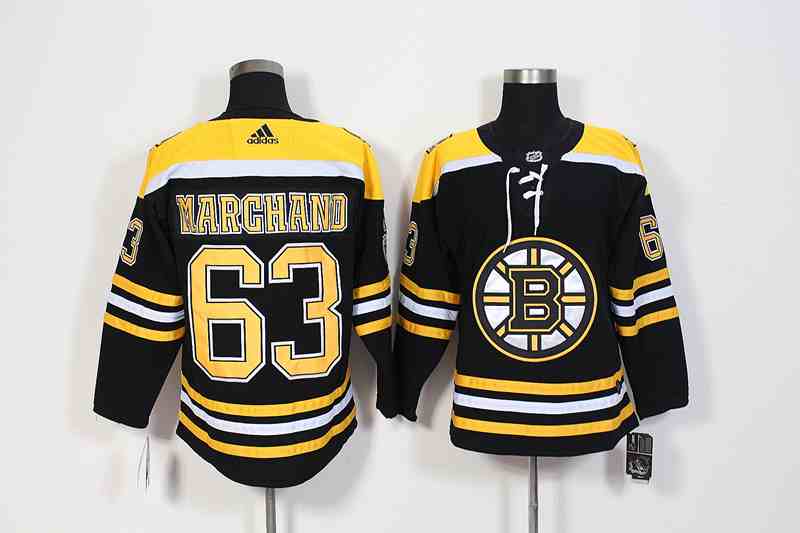 Bruins 63 Brad Marchand Black Adidas Jersey