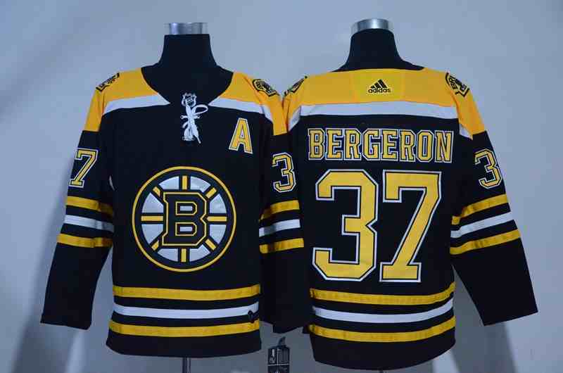 Bruins 37 Patrice Bergeron Black Adidas Jersey