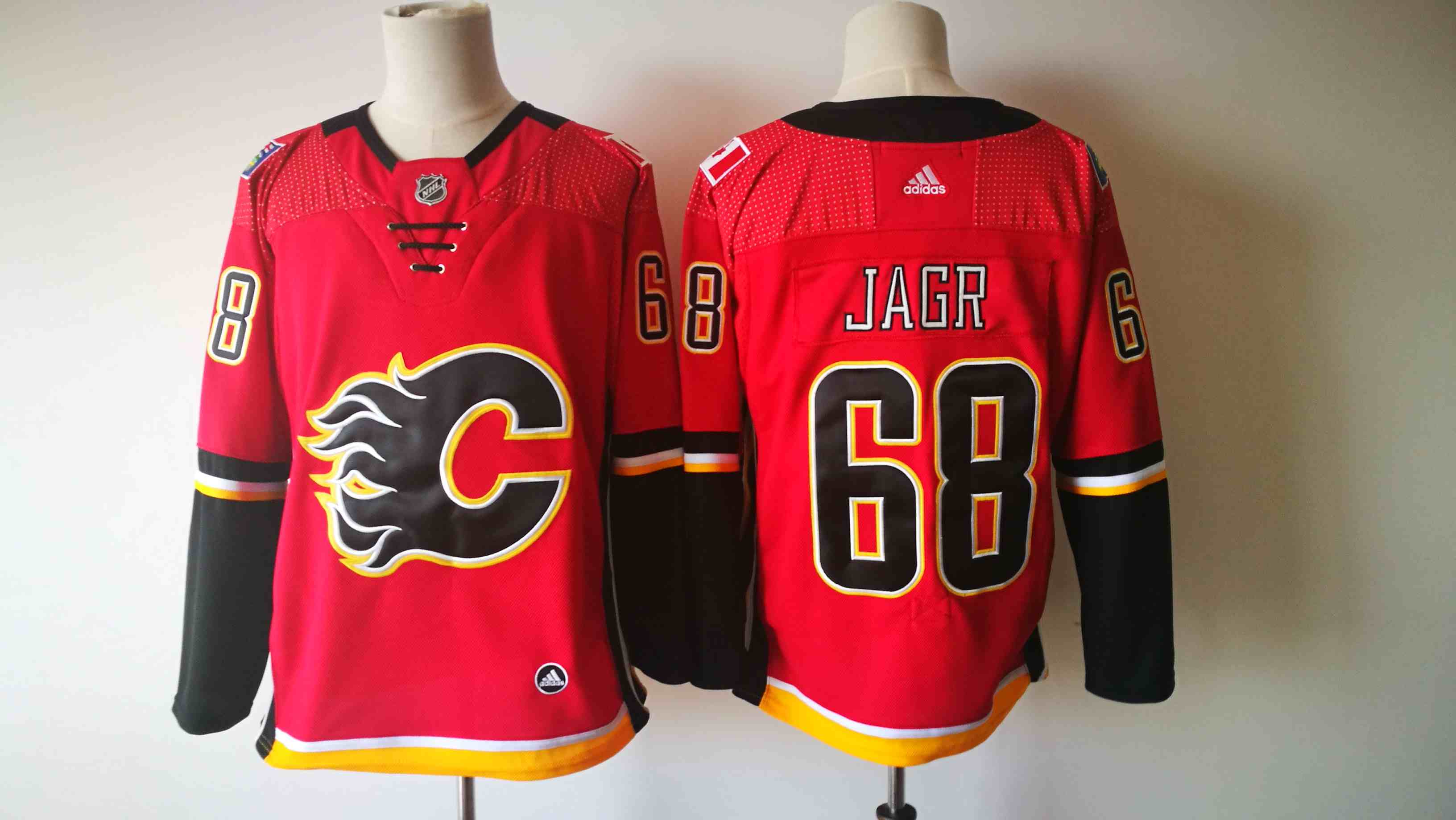 Flames 68 Jaromir Jagr Red Adidas Jersey