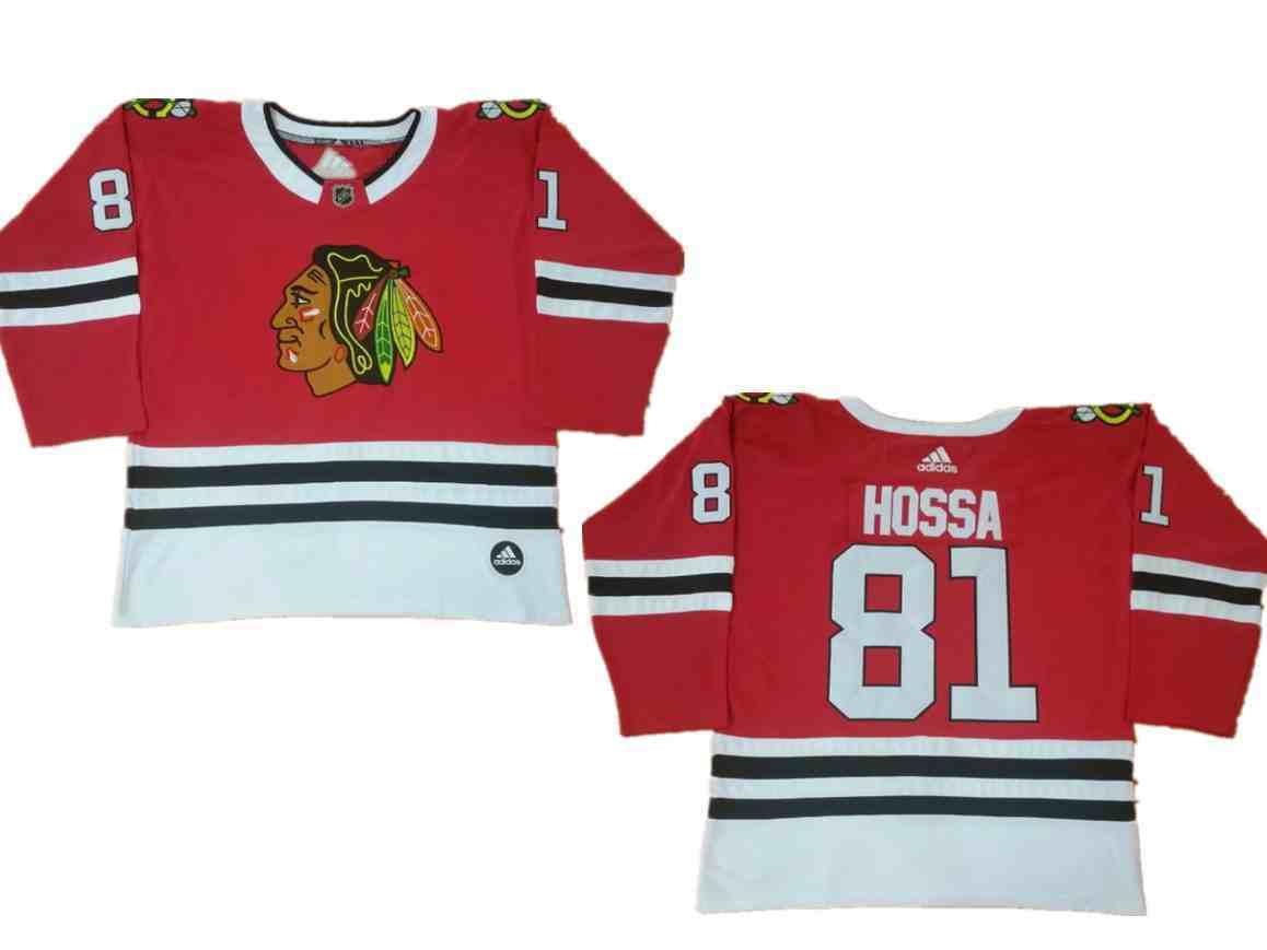 Blackahwks 81 Marian Hossa Red Adidas Jersey