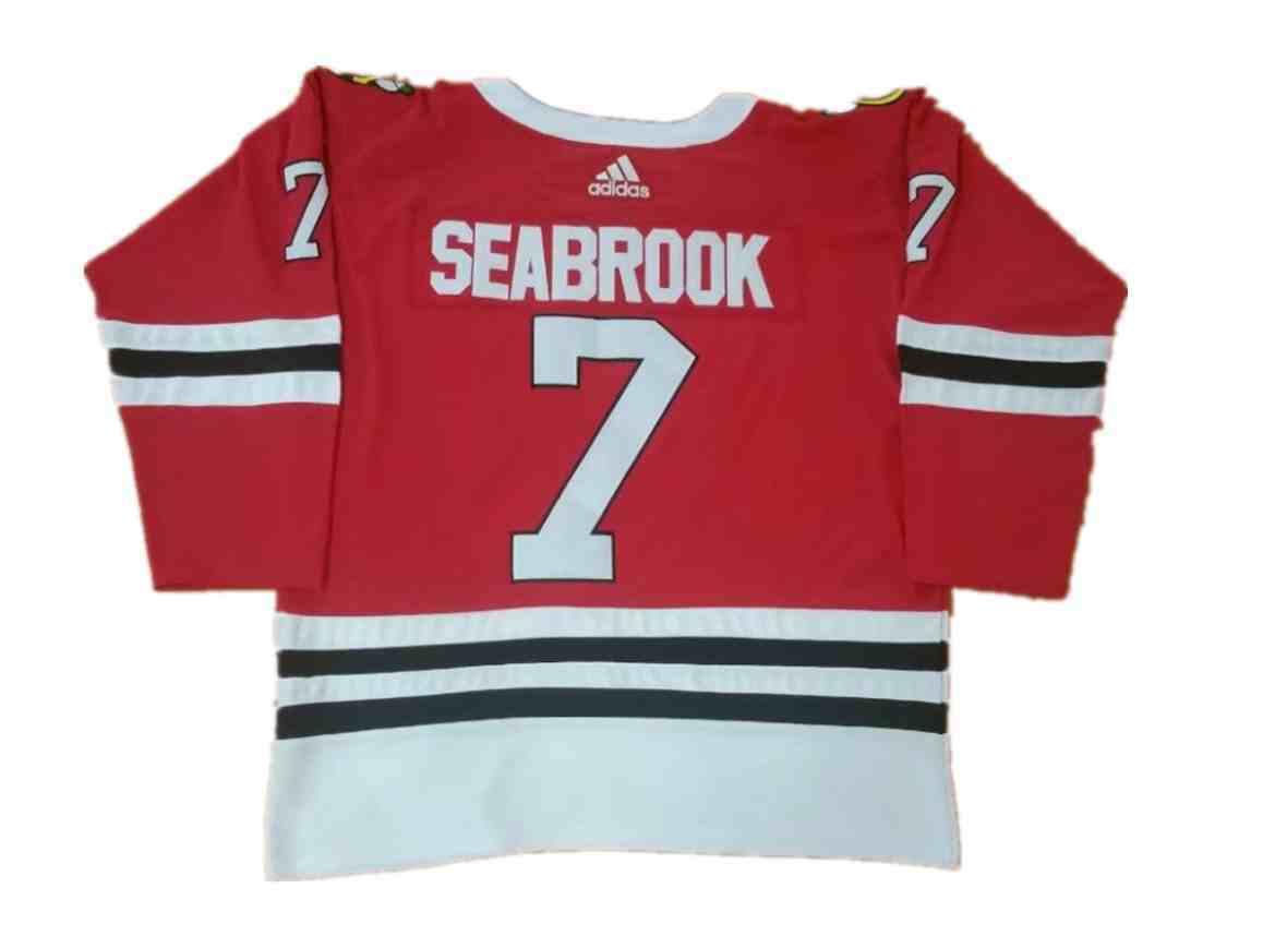 Blackhawks 7 Brent Seabrook Red Adidas Jersey
