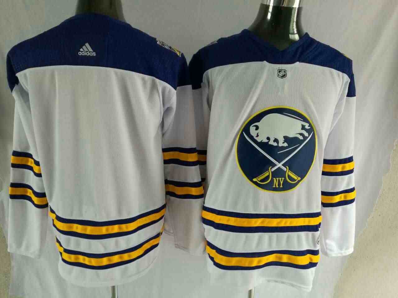 Sabres Blank White Adidas Jersey
