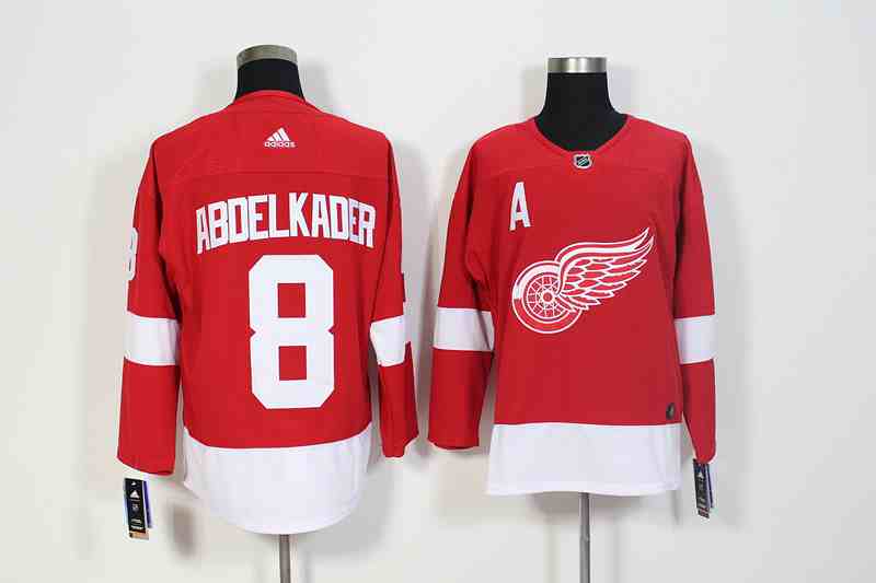 Red Wings 8 Justin Abdelkader Red Adidas Jersey