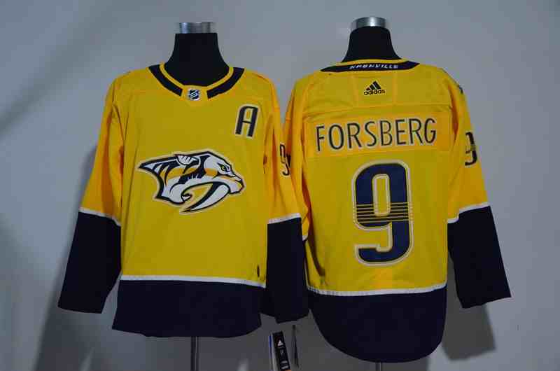 Predators 9 Filip Forsberg Gold Adidas Jersey