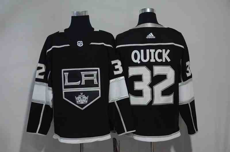 Kings 32 Jonathan Quick Black Adidas Jersey