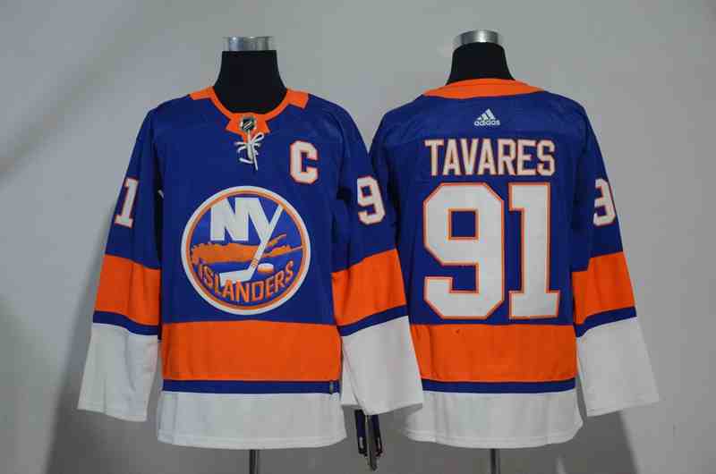 Islanders 91 John Tavares Blue Adidas Jersey