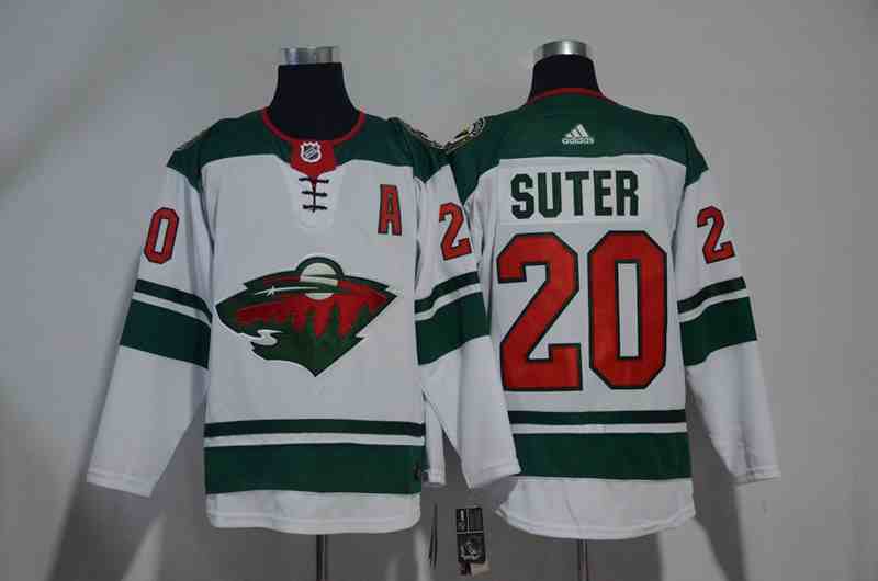 Wild 20 Ryan Suter White Adidas Jersey