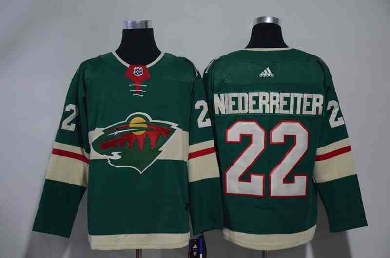 Wild 22 Nino Niederreiter Green Adidas Jersey