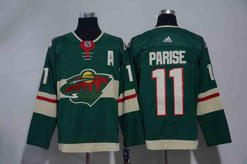 Wild 11 Zach Parise Green Adidas Jersey