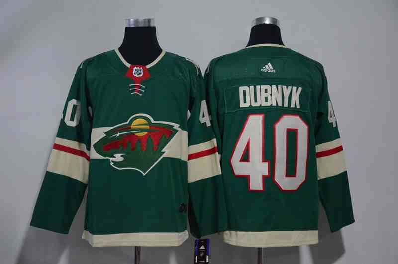 Wild 40 Devan Dubnyk Green Adidas Jersey