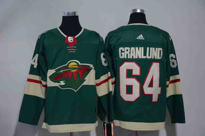 Wild 64 Mikael Granlund Green Adidas Jersey