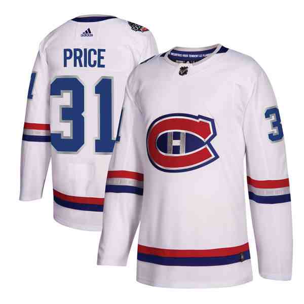 Canadiens 31 Carey Price White 2017 NHL 100 Classic Adidas Jersey