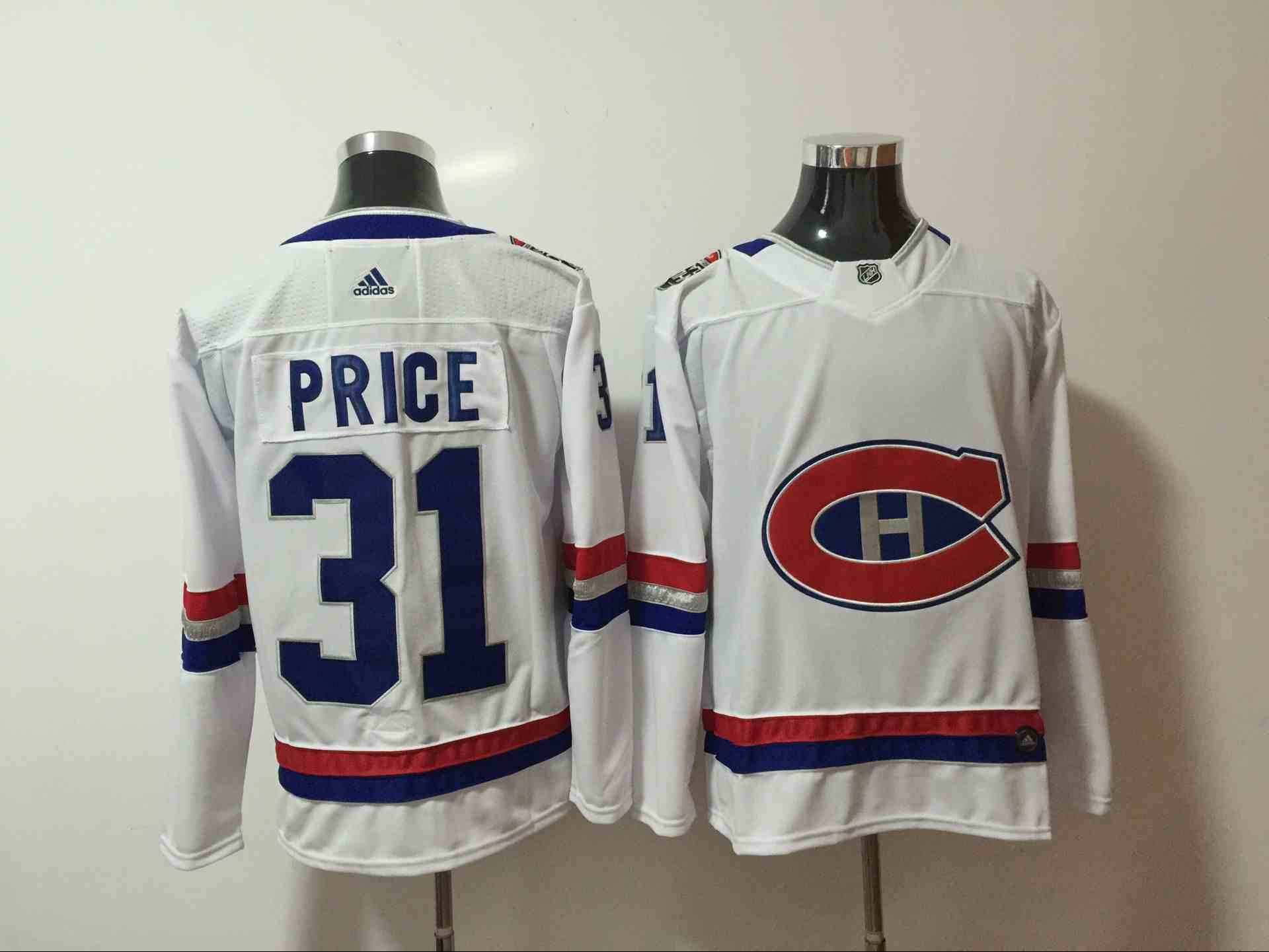 Canadiens 31 Carey Price White 2017 NHL 100 Classic Adidas Jerseys
