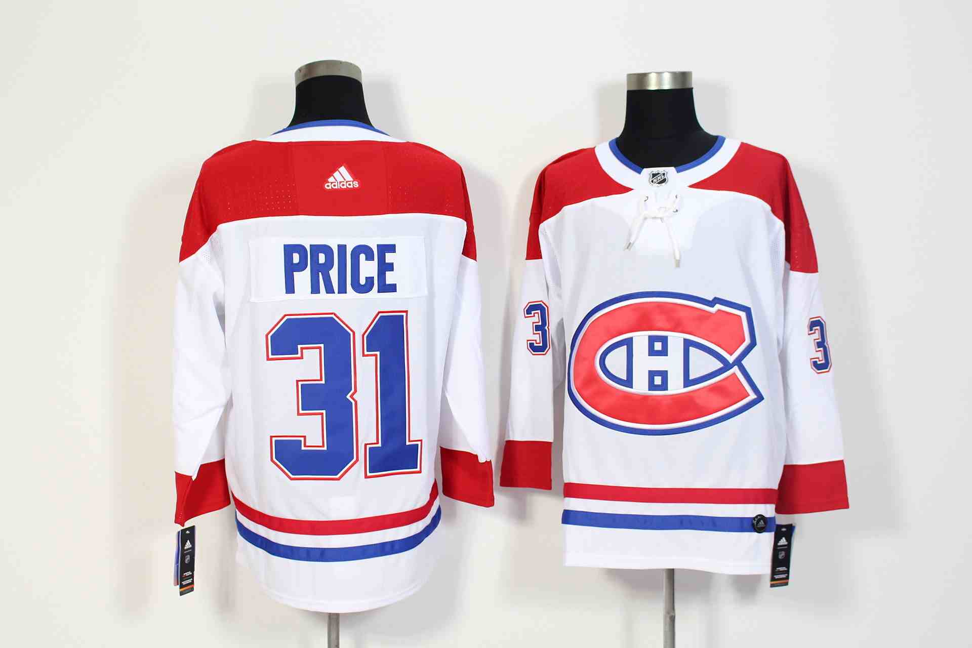 Canadiens 31 Carey Price White Adidas Jersey