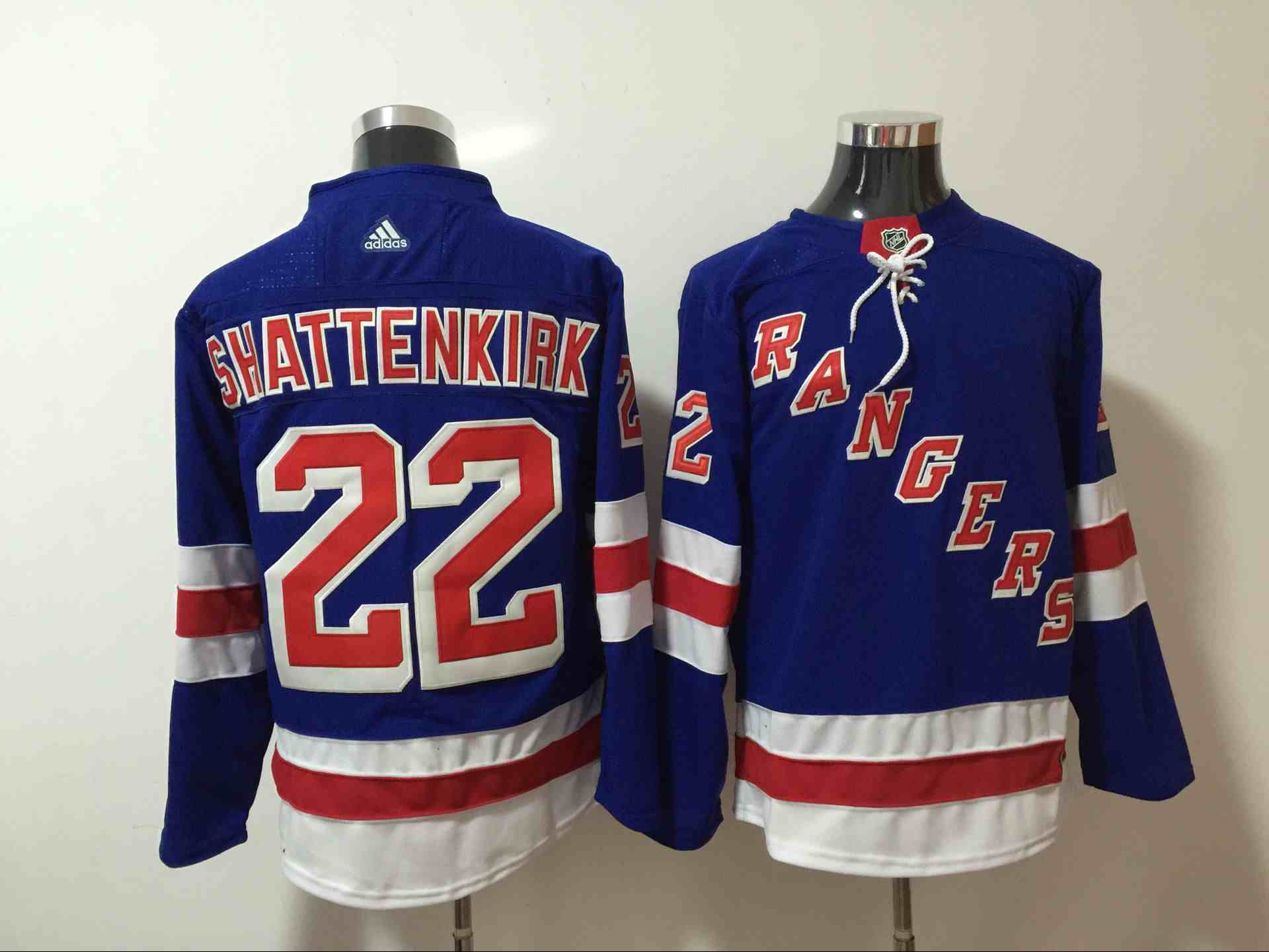 Rangers 22 Kevin Shattenkirk Blue Adidas Jersey