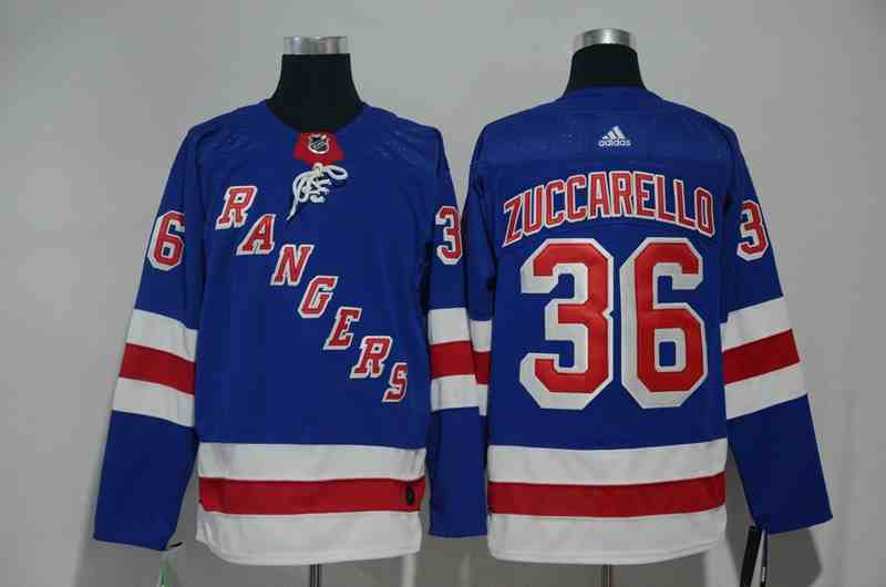 Rangers 36 Mats Zuccarello Blue Adidas Jersey