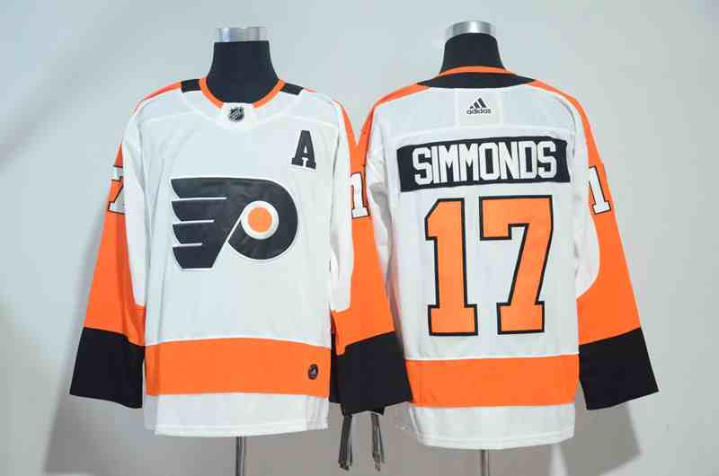 Flyers 17 Wayne Simmonds White Adidas Jersey