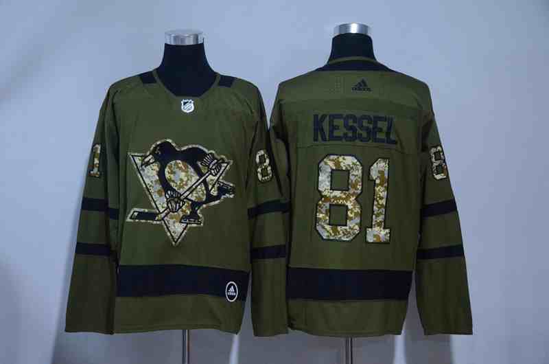 Penguins 81 Phil Kessel Olive Green Adidas Jersey