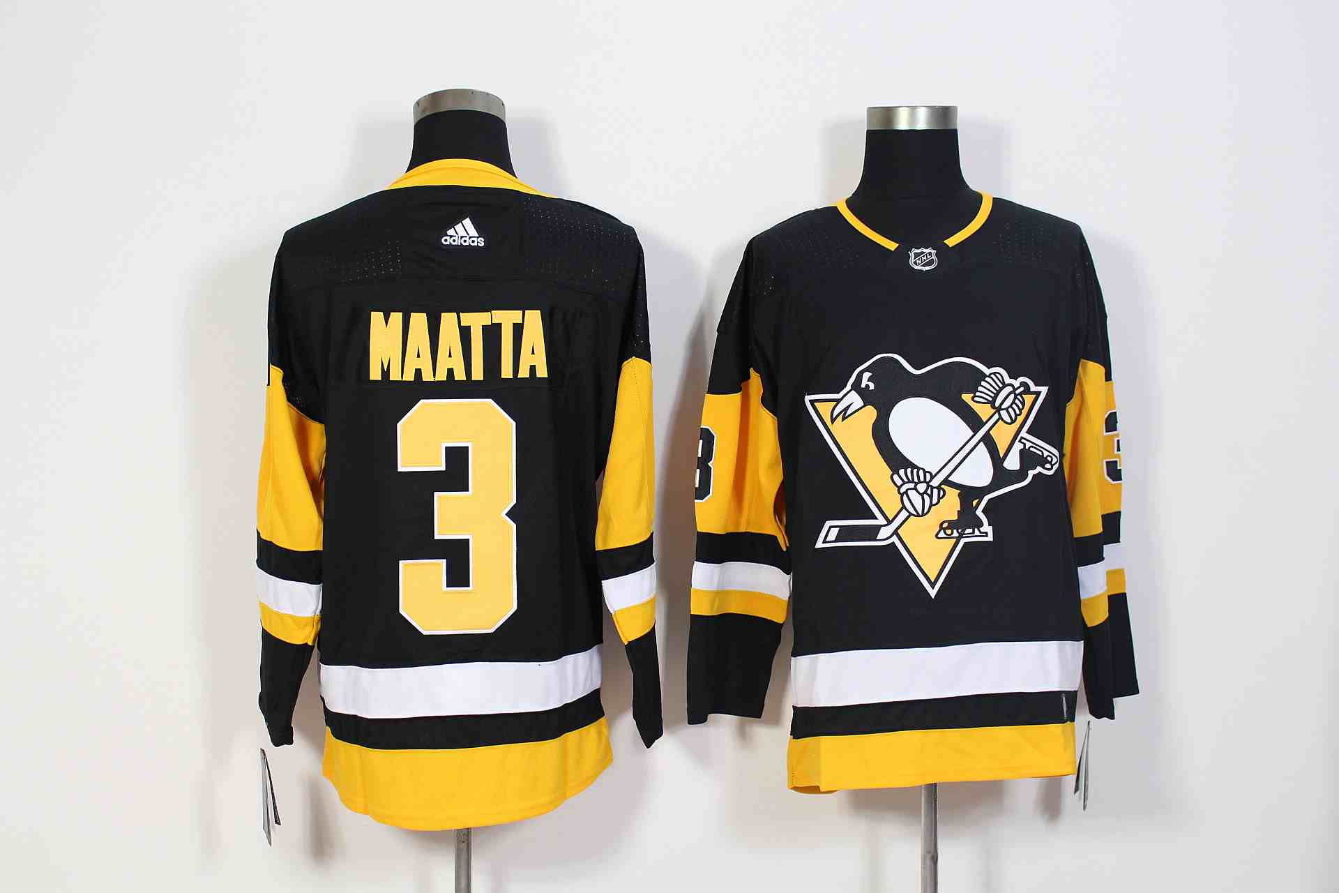 Penguins 3 Olli Maatta Black Adidas Jersey