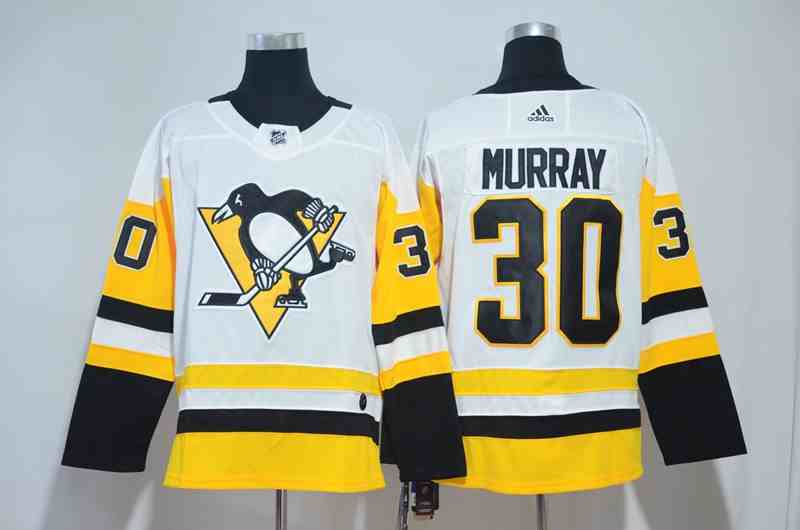 Penguins 30 Matt Murray White Adidas Jersey