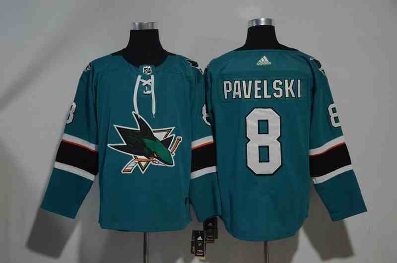 Sharks 8 Joe Pavelski Teal Adidas Jersey