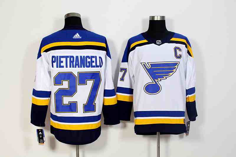 Blues 27 Alex Pietrangelo White Adidas Jersey