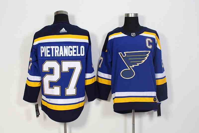 Blues 27 Alex Pietrangelo Blue Adidas Jersey