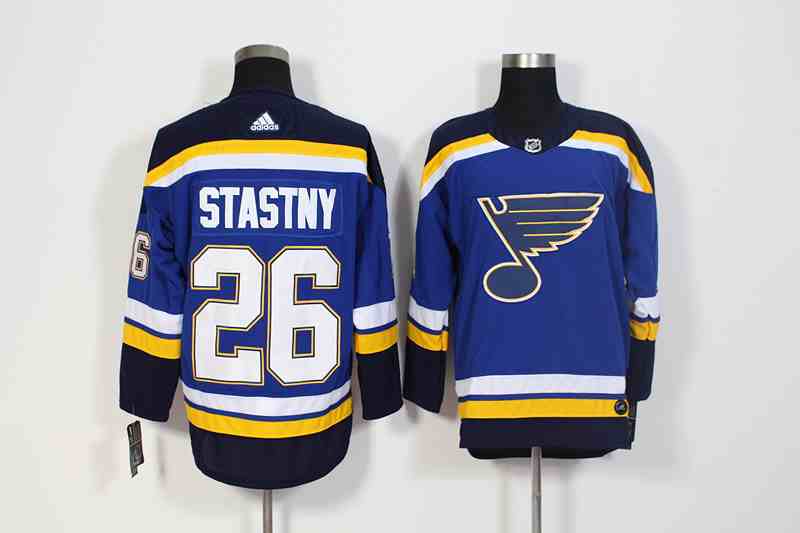 Blues 26 Paul Stastny Blue Adidas Jersey