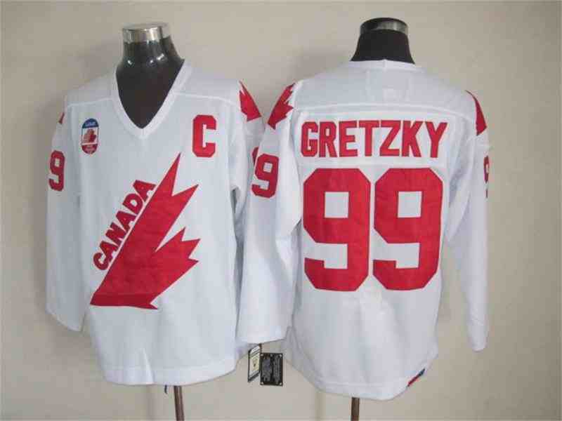 Canada 99 Gretzky White Throwback Jersey