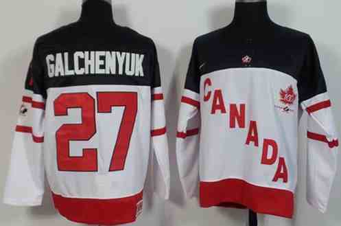 Canada 27 Alex Galchenyuk White 100th Celebration Jersey