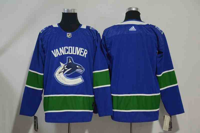 Canucks Blank Blue Adidas Jersey