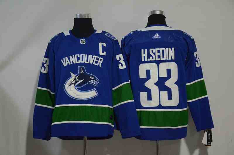 Canucks 33 Henrik Sedin Blue Adidas Jersey