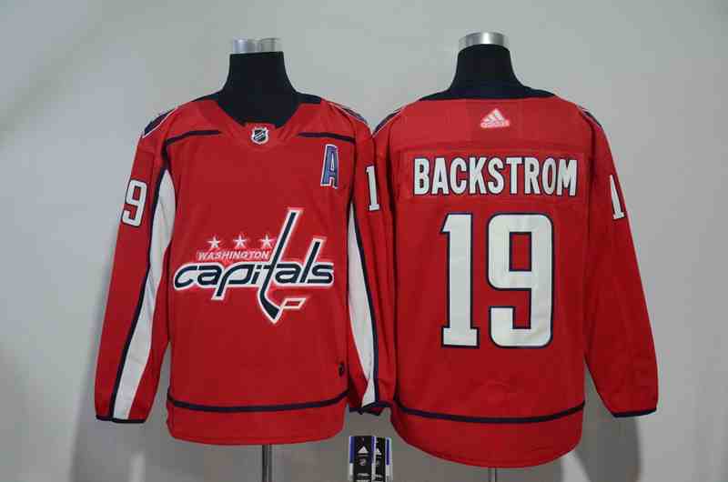 Capitals 19 Nicklas Backstrom Red Adidas Jersey