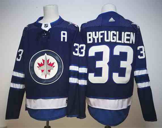 Jets 33 Dustin Byfuglien Blue Adidas Jersey