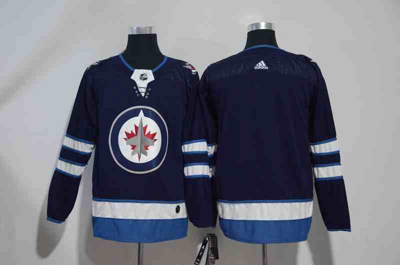 Jets Blank Navy Adidas Jersey