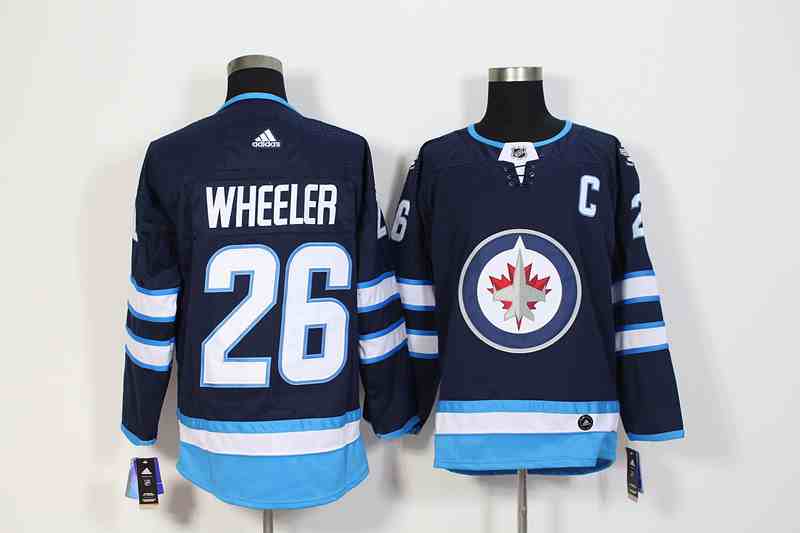 Winnipeg Jets 26 Blake Wheeler Navy Adidas Jersey