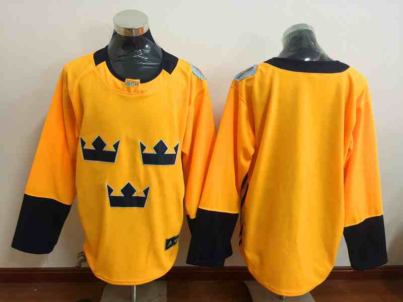 Sweden Blank Gold Hockey Premier Player Jersey