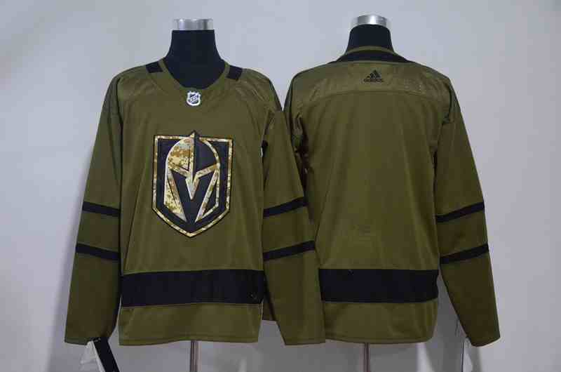 Vegas Golden Knights Blank Olive Green Adidas Jersey