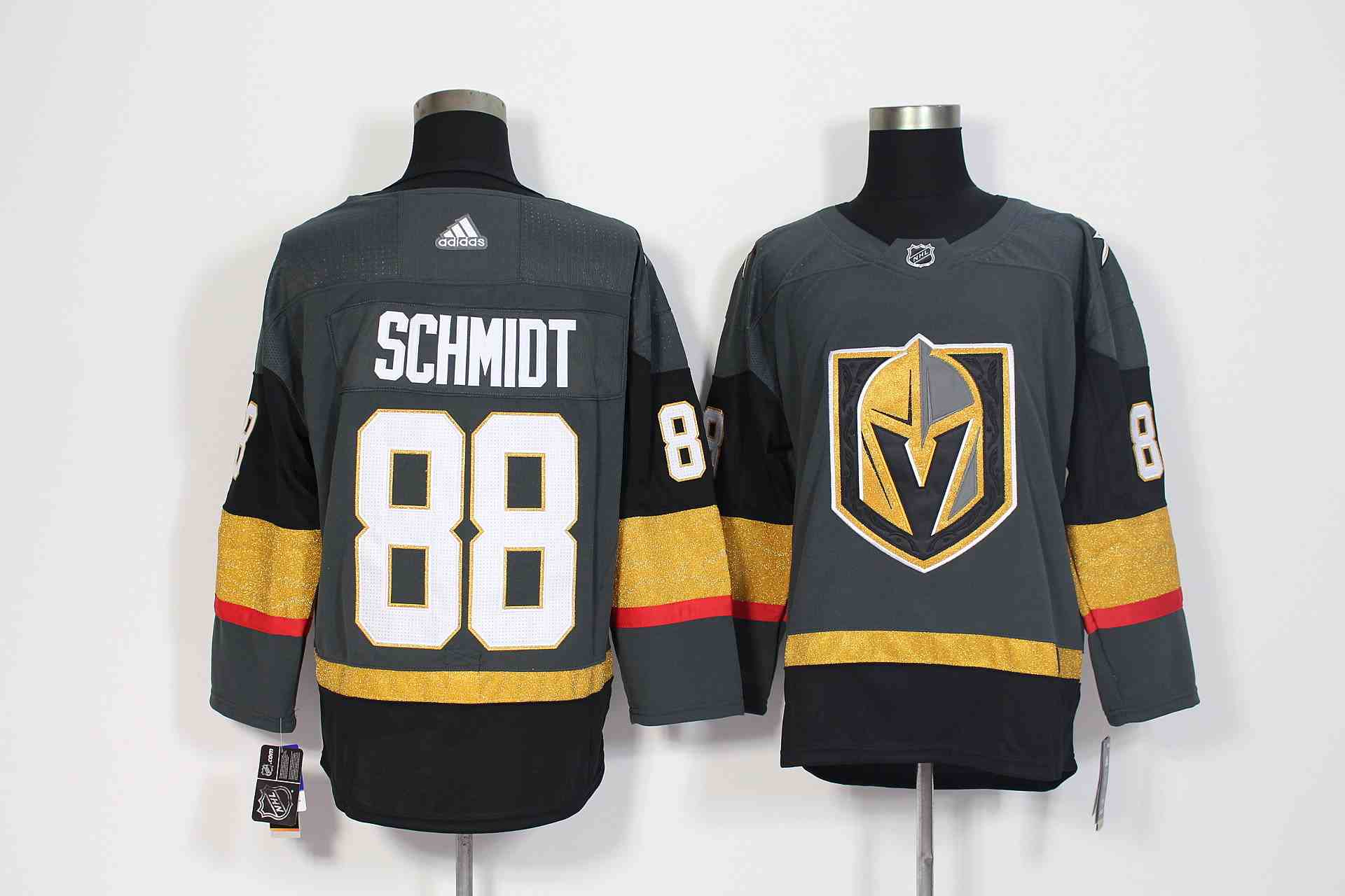 Vegas Golden Knights 88 Nate Schmidt Gray Adidas Jersey