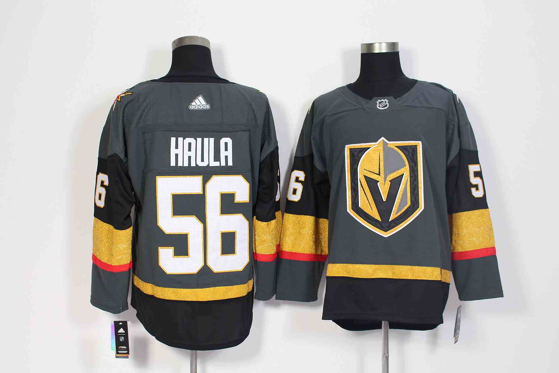 Vegas Golden Knights 56 Erik Haula Gray Adidas Jersey