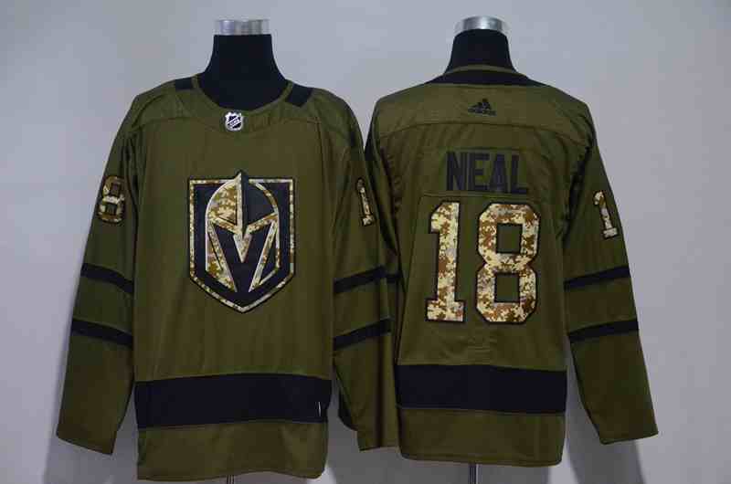 Vegas Golden Knights 18 James Neal Olive Green Adidas Jersey