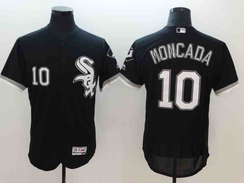 White Sox 10 Yoan Moncada Black Flexbase Jersey