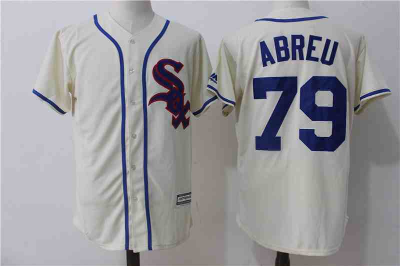 White Sox 79 Jose Abreu Cream Cool Base Jersey