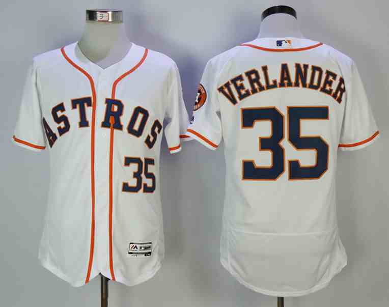 Astros 35 Justin Verlander White Flexbase Jersey