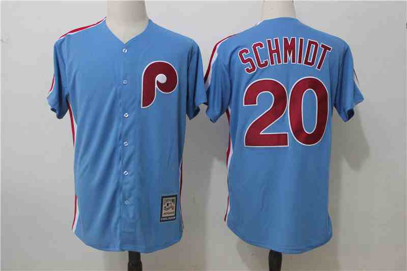 Phillies 20 Mike Schmidt Light Blue Alternate Cooperstown Collection Jersey