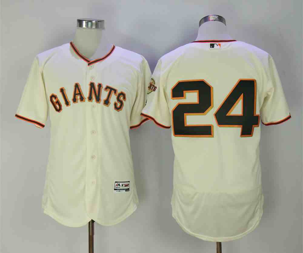Giants 24 Willie Mays Cream Flexbase Jersey
