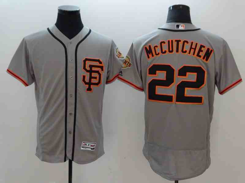 Giants 22 Andrew McCutchen Gray Flexbase Jersey