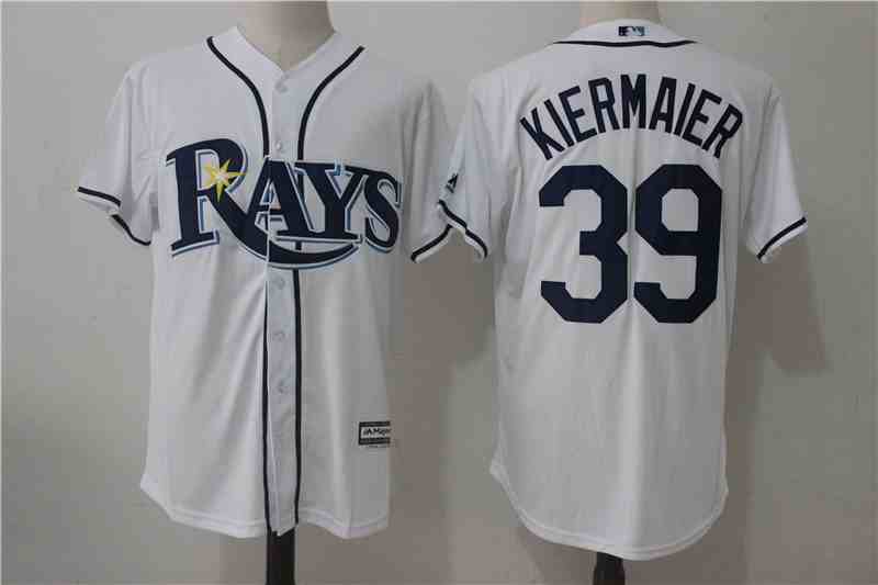 Rays 39 Kevin Kiermaier White Cool Base Jersey