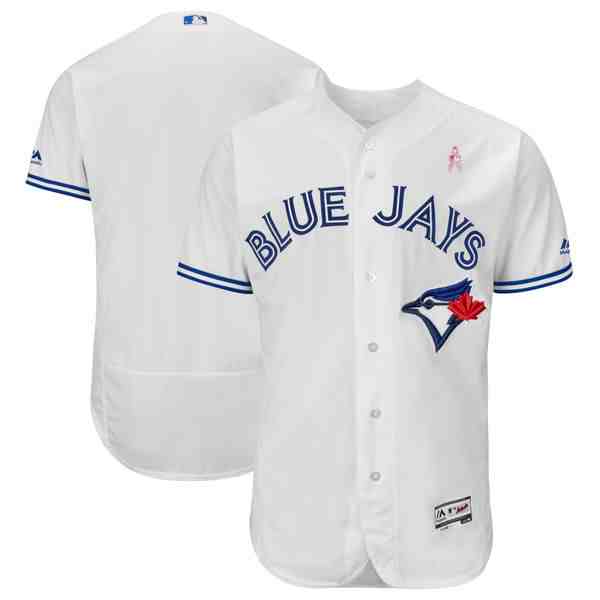 Blue Jays Blank White 2018 Mother's Day Flexbase Jersey